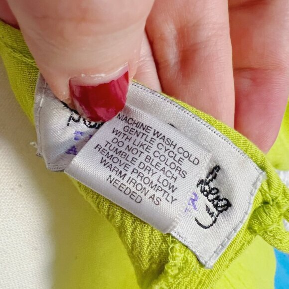 Diane Von Furstenburg Blue Green Color Block Maxi Dress Summer Beach Size M - Picture 9 of 11